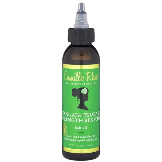 Camille Rose Nangai & Tsubaki Strength Restore Hair Oil for Stronger, Healthier Hair 4 oz