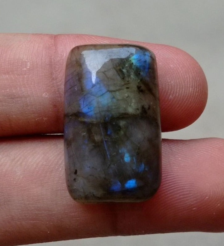 34.65ct Labradorite Cabochon - Spectrolite- Black Moon Stone - 28x17mm