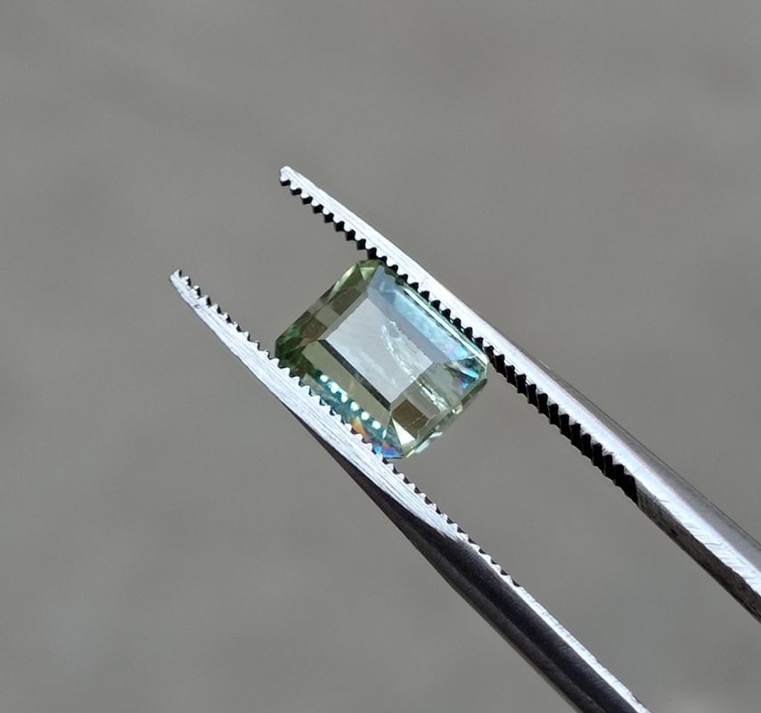 1.95ct Natural Light Green Tourmaline Gemstone - October Birthstone - 8x6x4mm