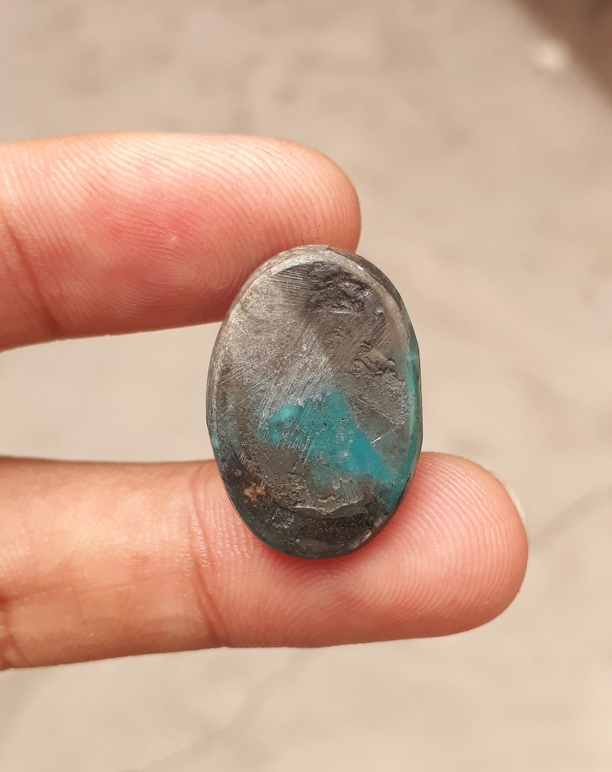 Natural Turquoise with Pyrite - Blue Matrix Turquoise - Shajri Feroza-24Ct