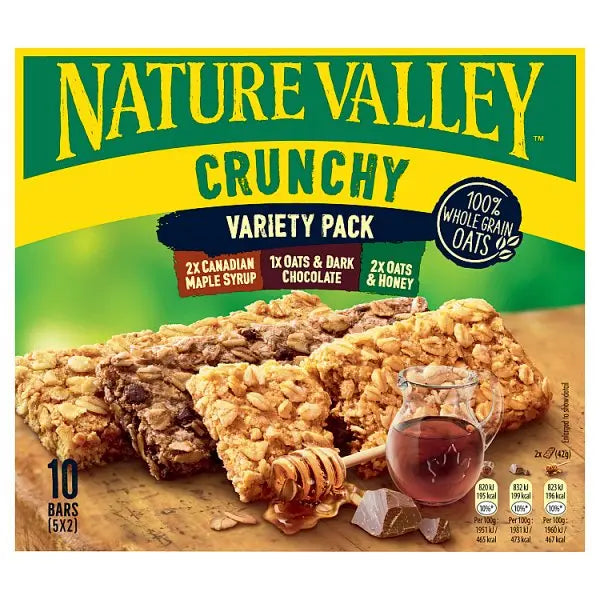 Nature Valley Crunchy Variety Cereal Bars Family Pack 5 x 42g (210g) (Case of 5)