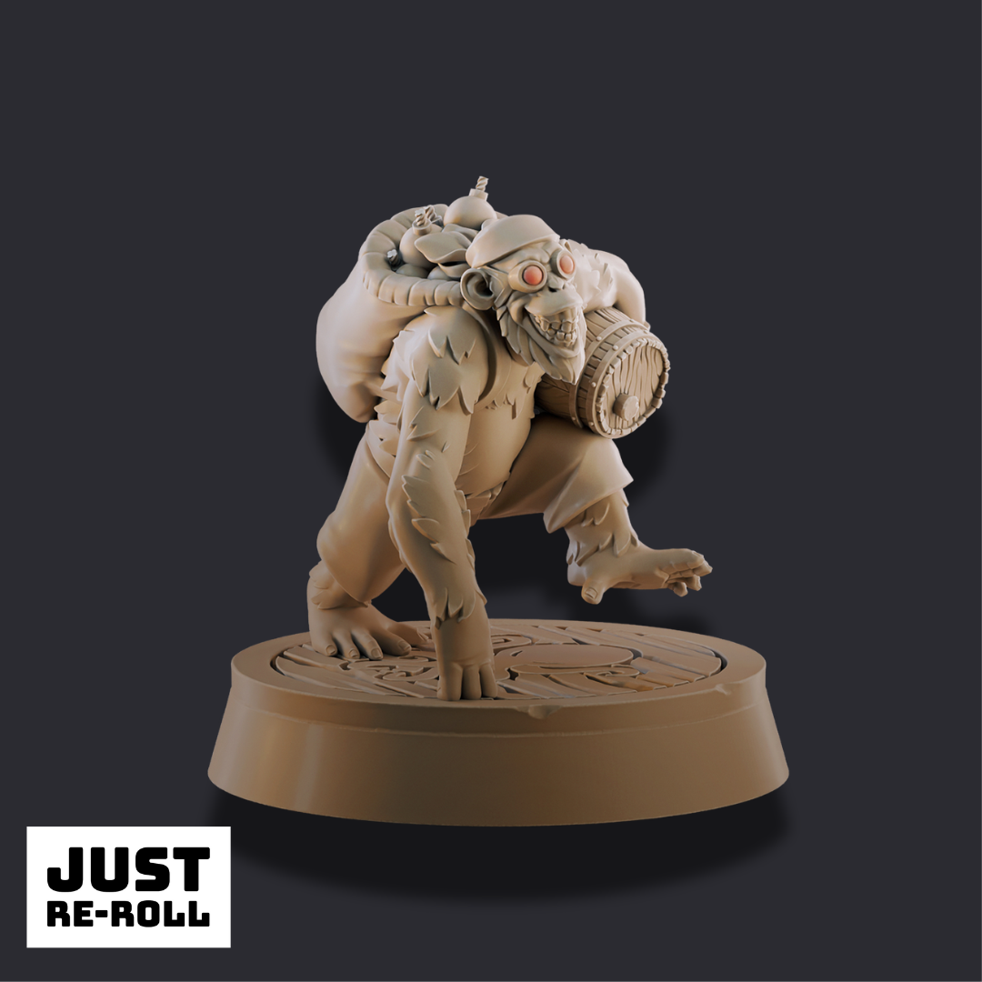 Pirate Powder Monkey – 3D Printed Tabletop Miniature
