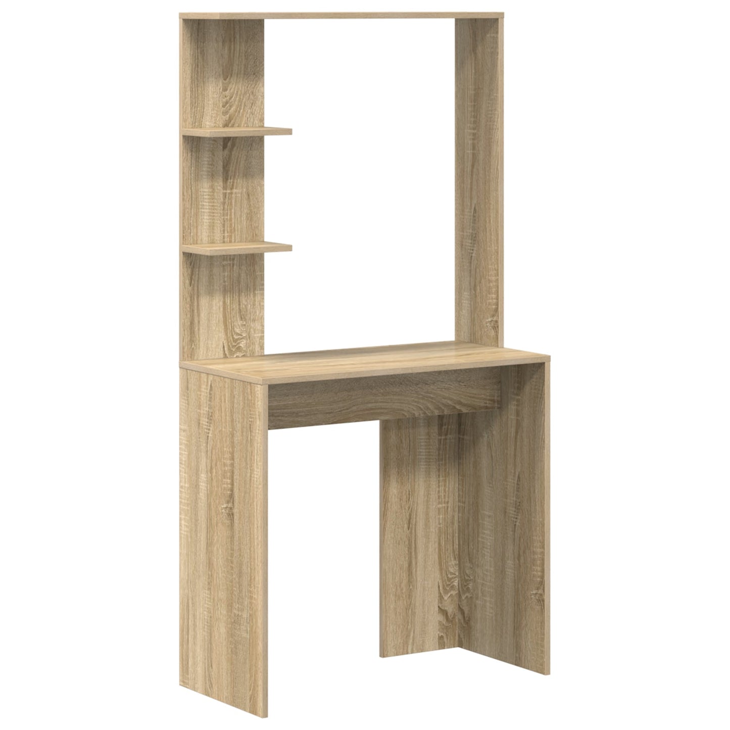 Desk with Storage Sonoma Oak Engineered Wood