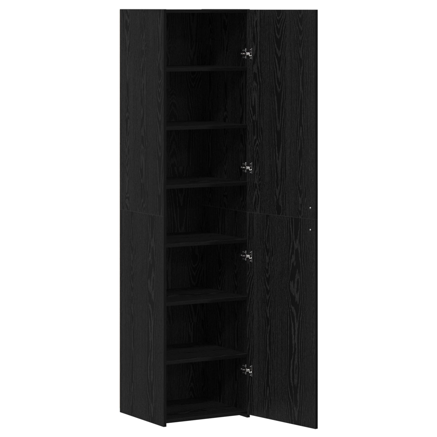 Highboard Black Oak 45x42.5x185 cm Engineered Wood