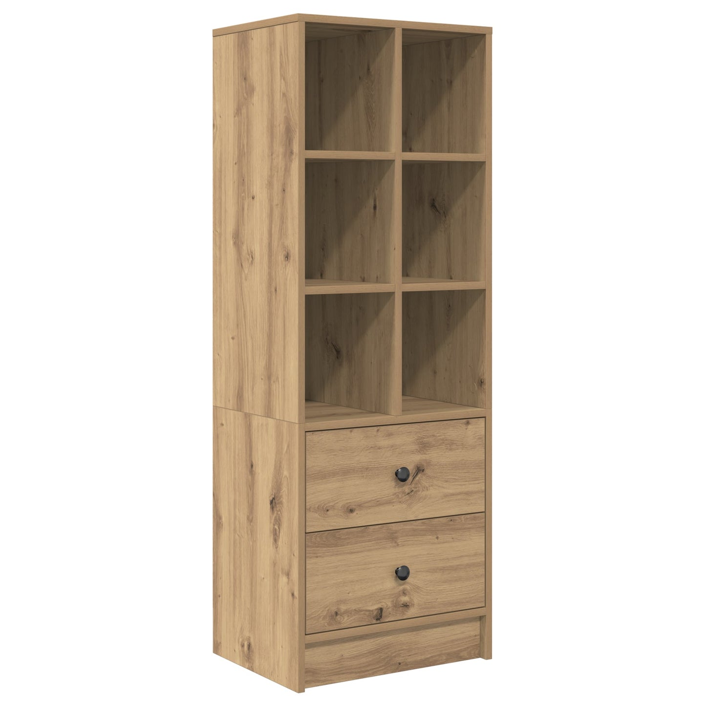 Desk with Storage Artisan Oak Engineered Wood