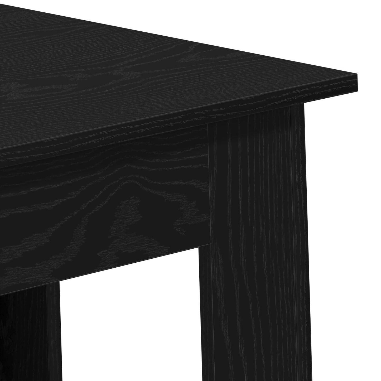 Modern Wooden High Bar Table With Open Storage Shelves Wood Table