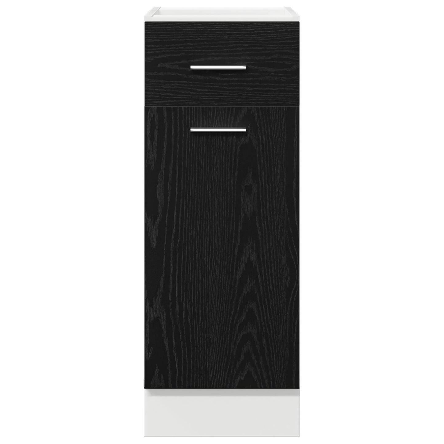 Black Oak Drawer Bottom Cabinet - 30x46x81.5 cm, Made from Engineered Wood
