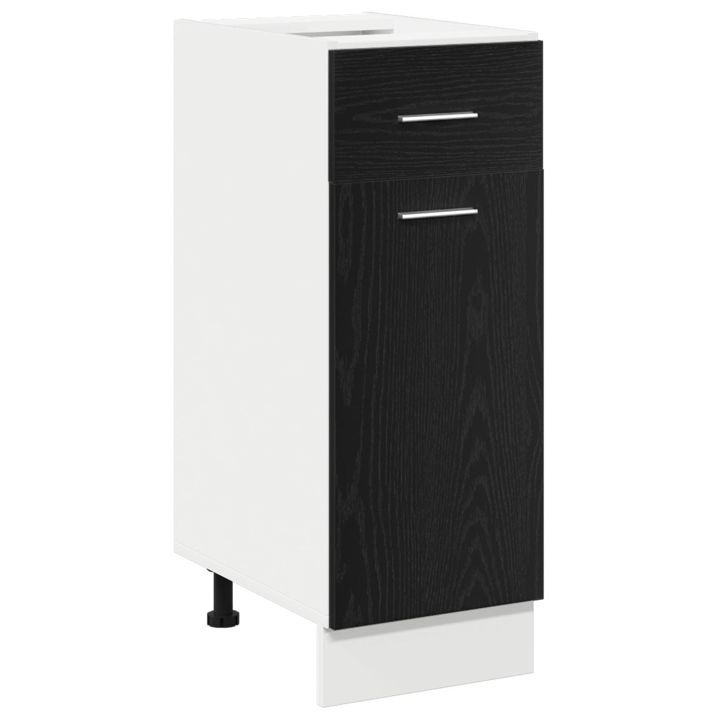 Black Oak Drawer Bottom Cabinet - 30x46x81.5 cm, Made from Engineered Wood