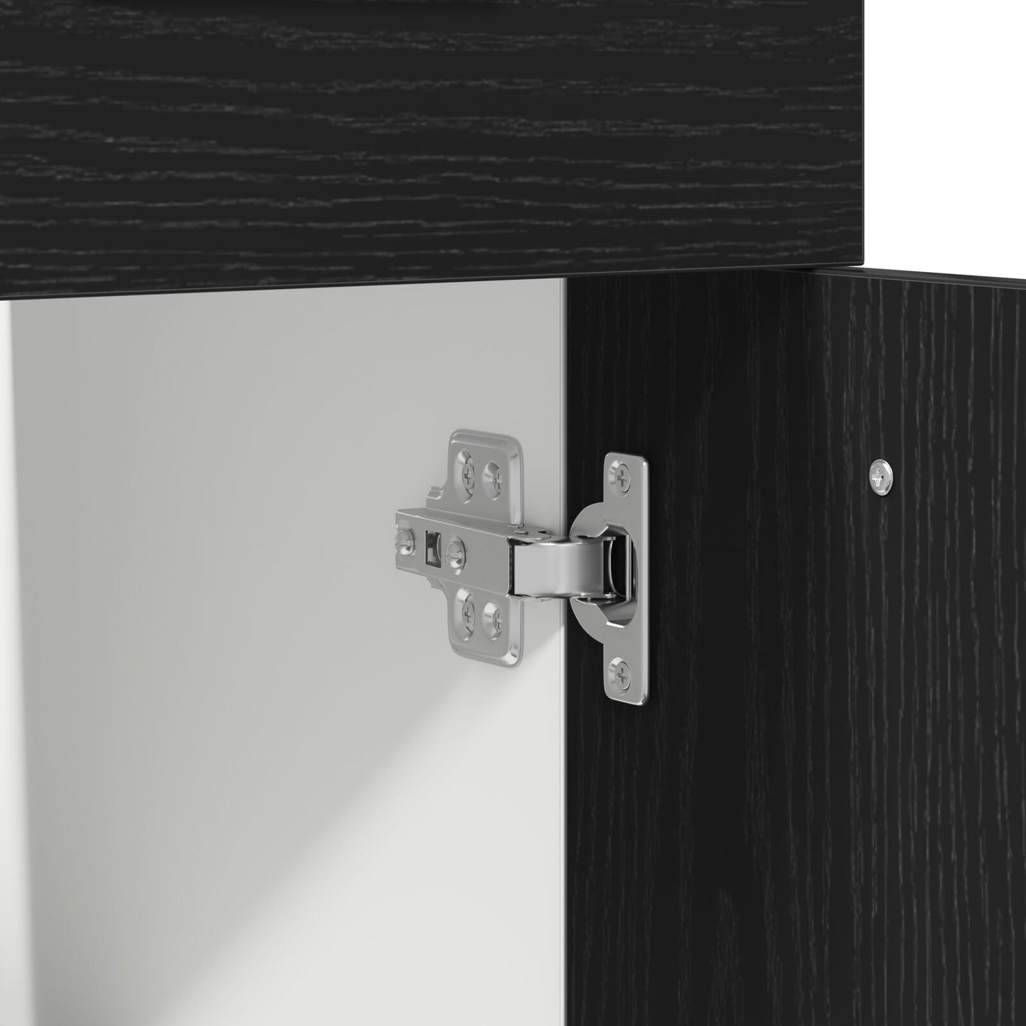 Black Oak Drawer Cabinet - 50x46x81.5 cm, Made with Engineered Wood