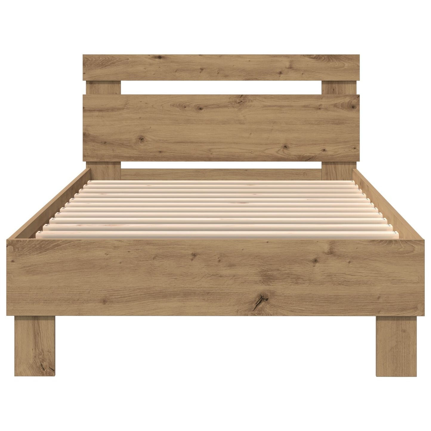 Modern Wooden Single Size 90cm Bed Frame Base With LED Lights & Headboard Wood