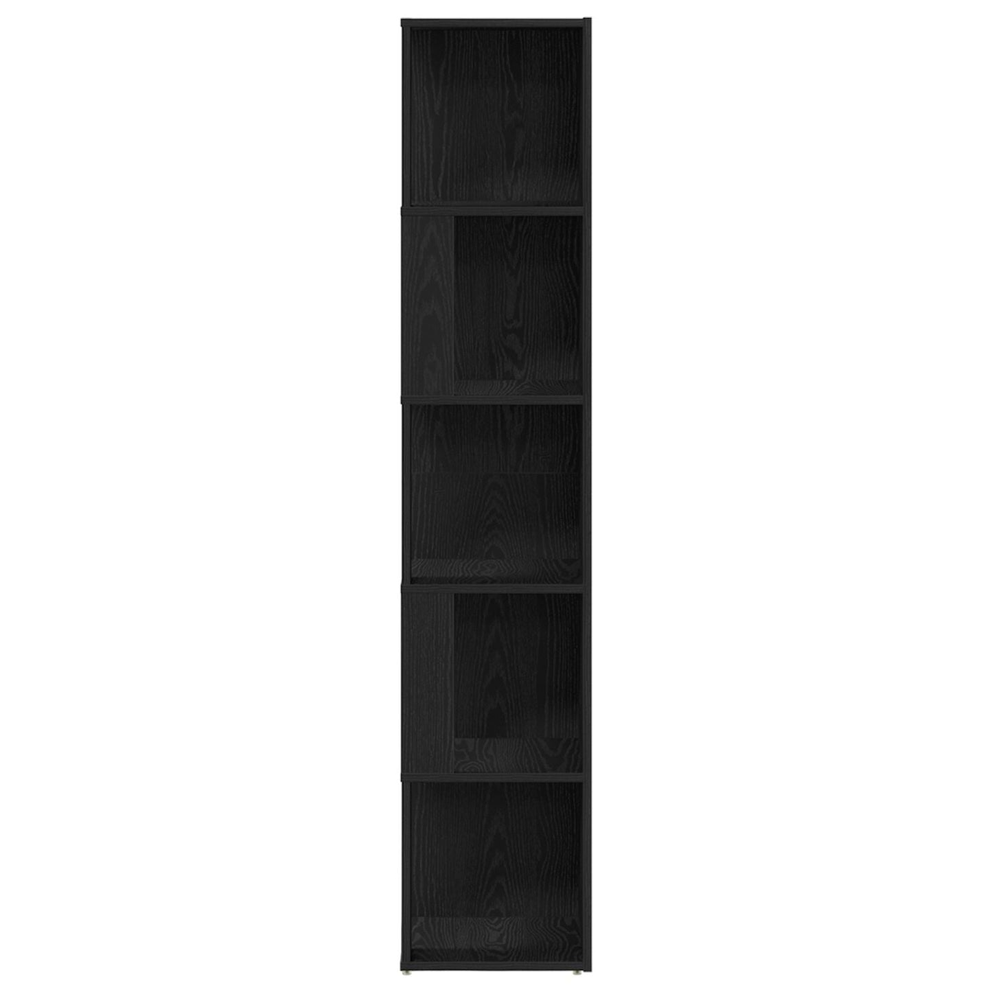 Modern Wooden 5-Tier Corner Bookcase Book Storage Cabinet Wood Shelving