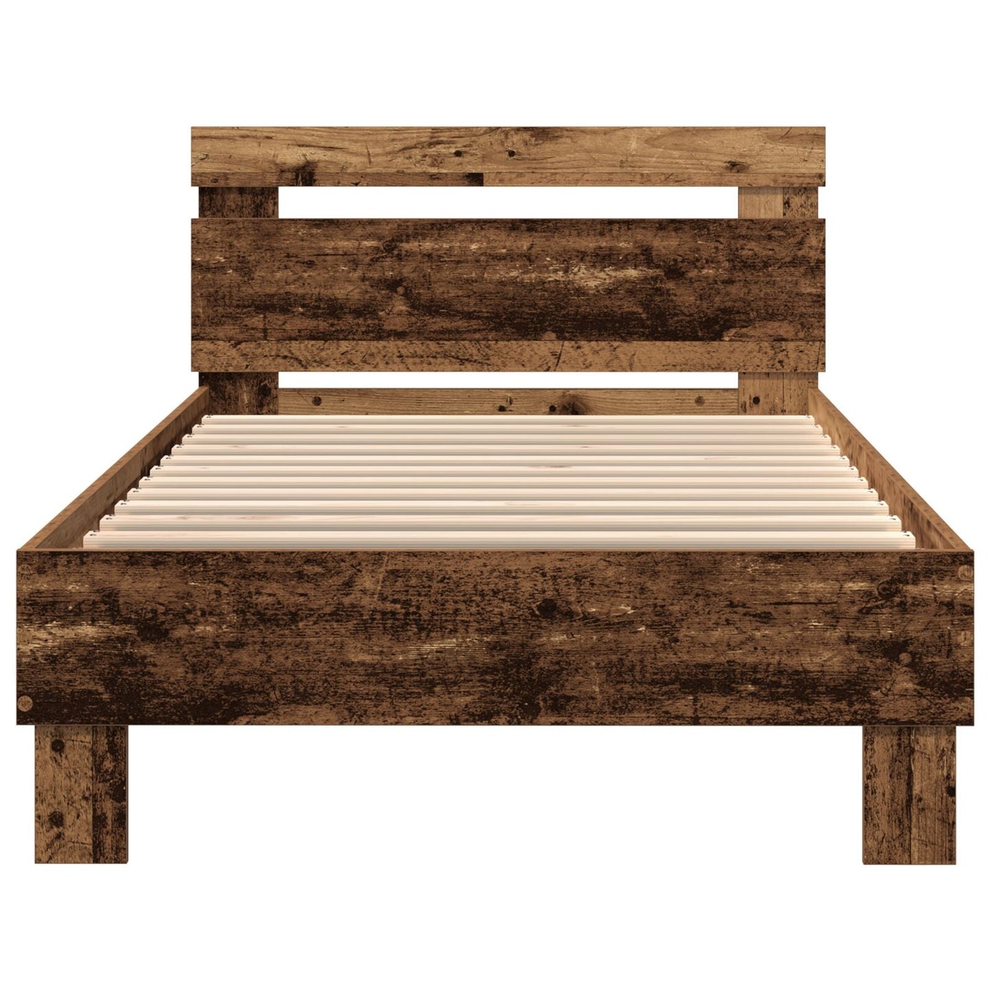 Modern Wooden Single Size 90cm Bed Frame Base With LED Lights & Headboard Wood