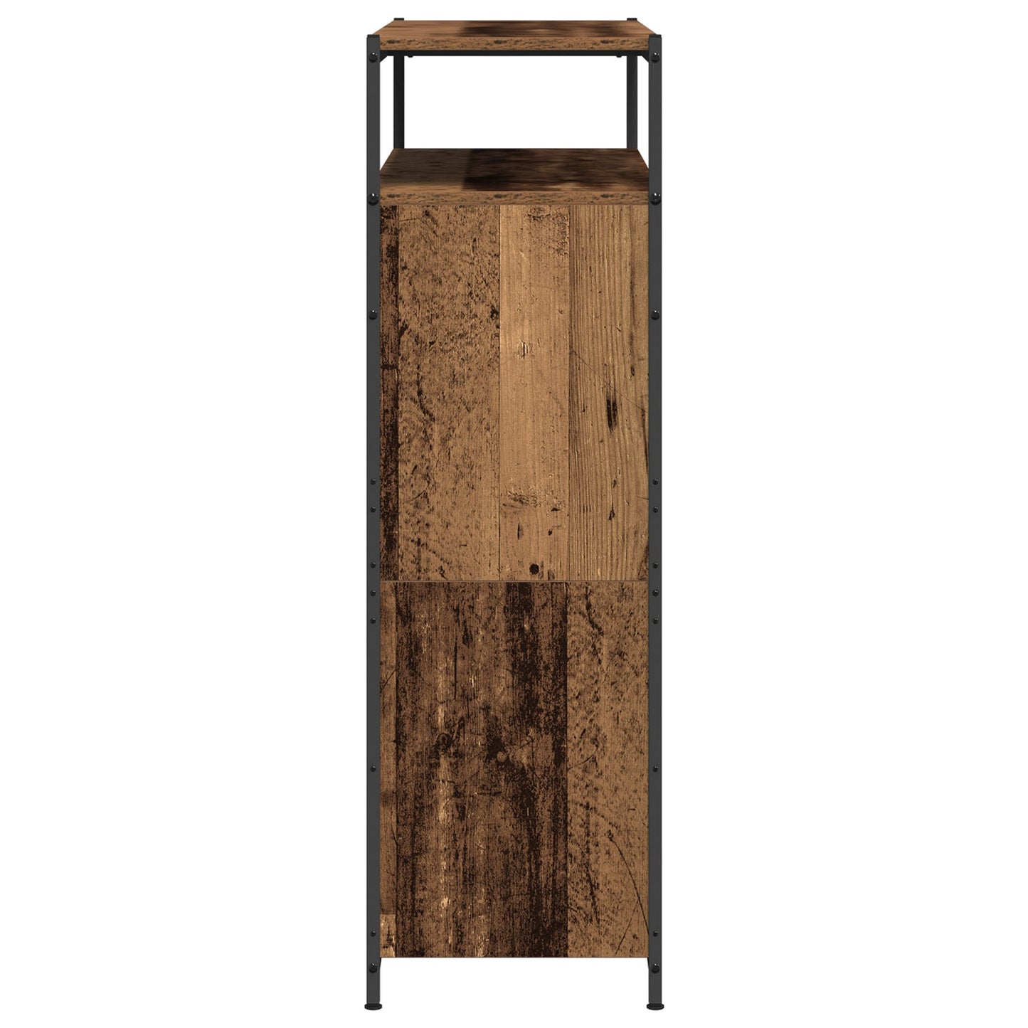 Shoe Cabinet with 4 Flip-Drawers Old Wood 100x34x112 cm