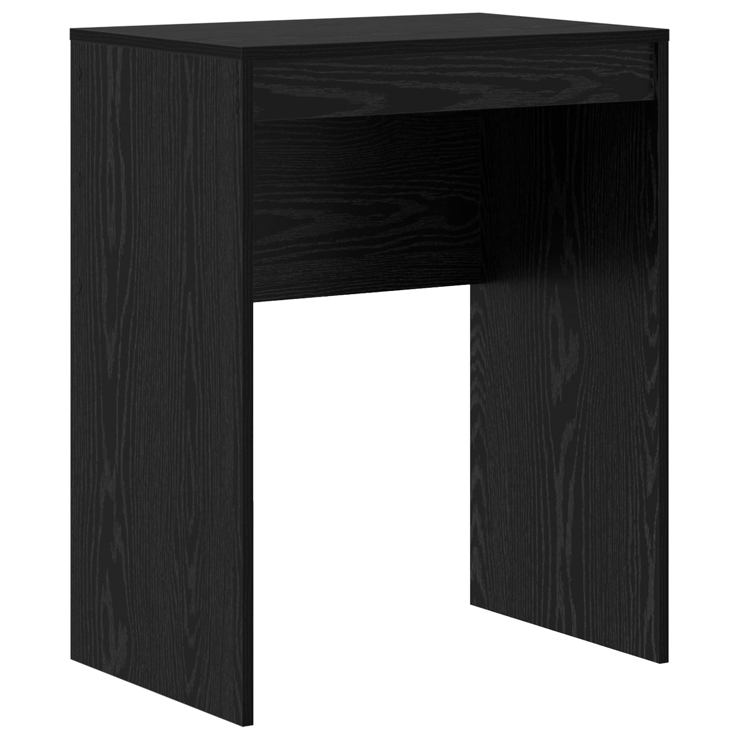 Desk with Storage Black Oak Engineered Wood