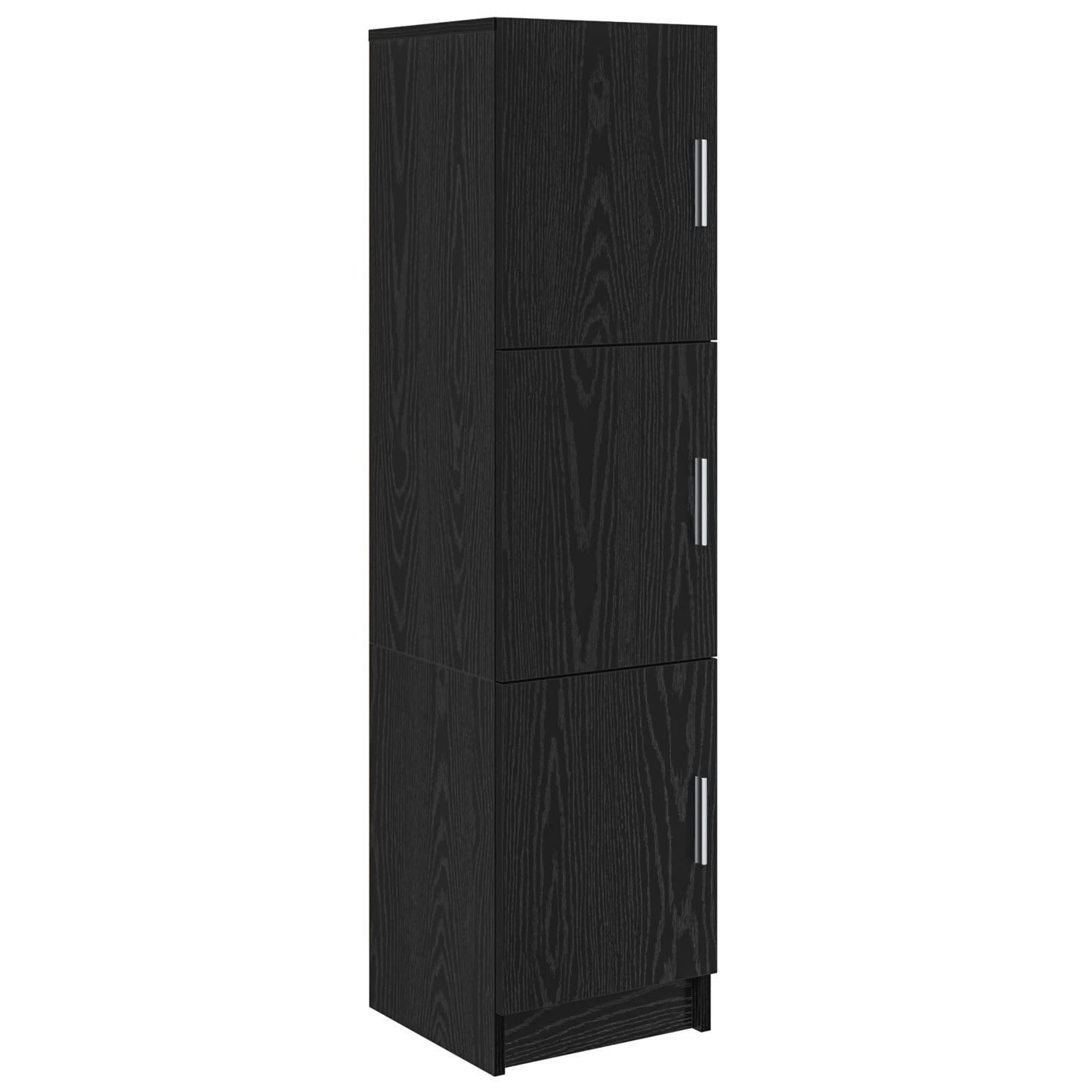 Desk with Storage Black Oak Engineered Wood