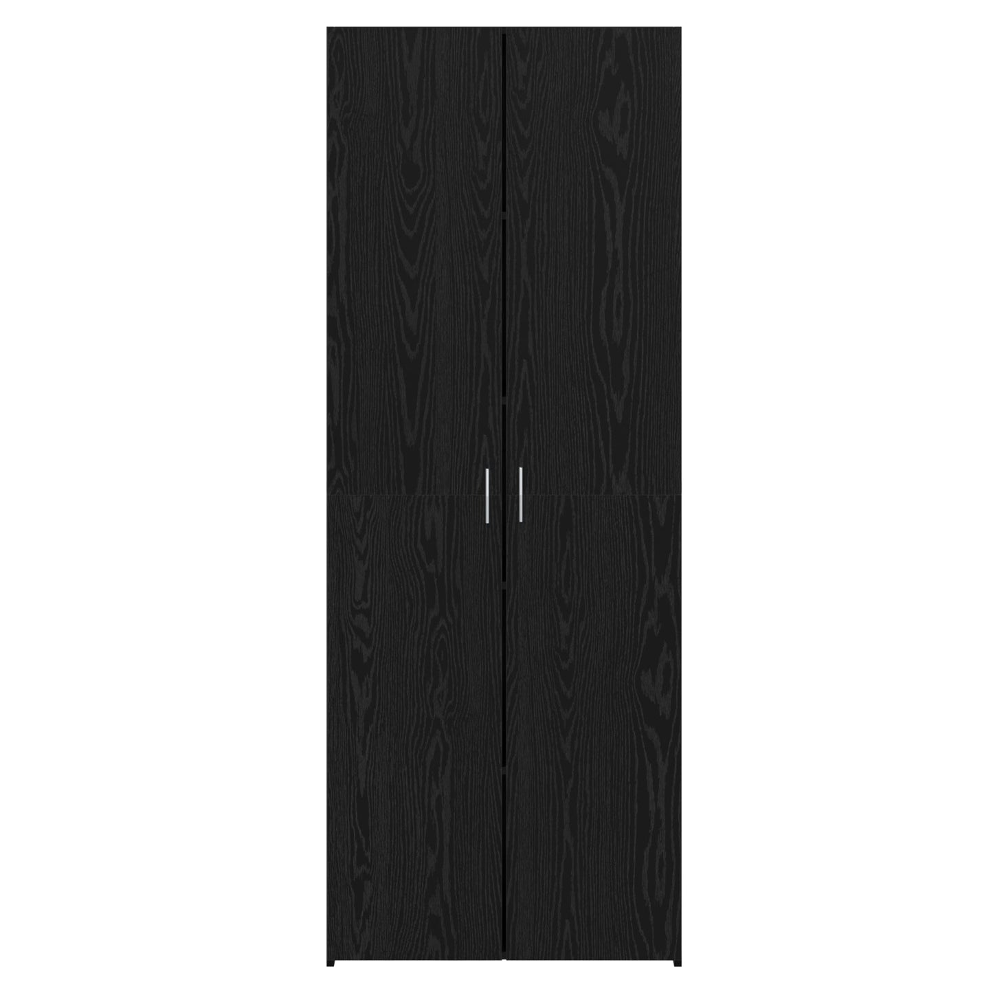 Highboard Black Oak 70x42.5x185 cm Engineered Wood