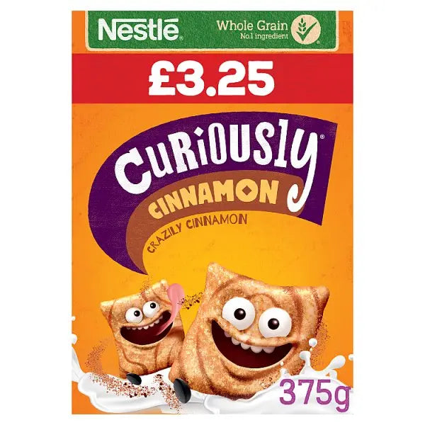 Nestlé Curiously Cinnamon Cereal 375g (Case of 6)