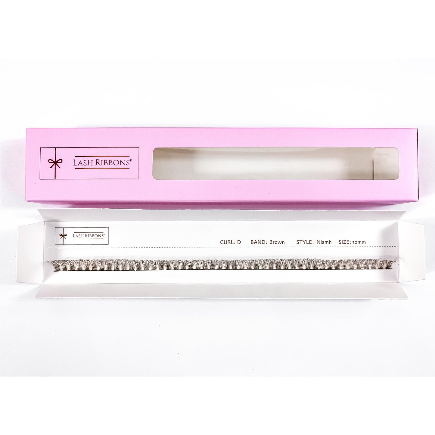 Niamh - 3D 'D' Curl Brown Lash Ribbons®