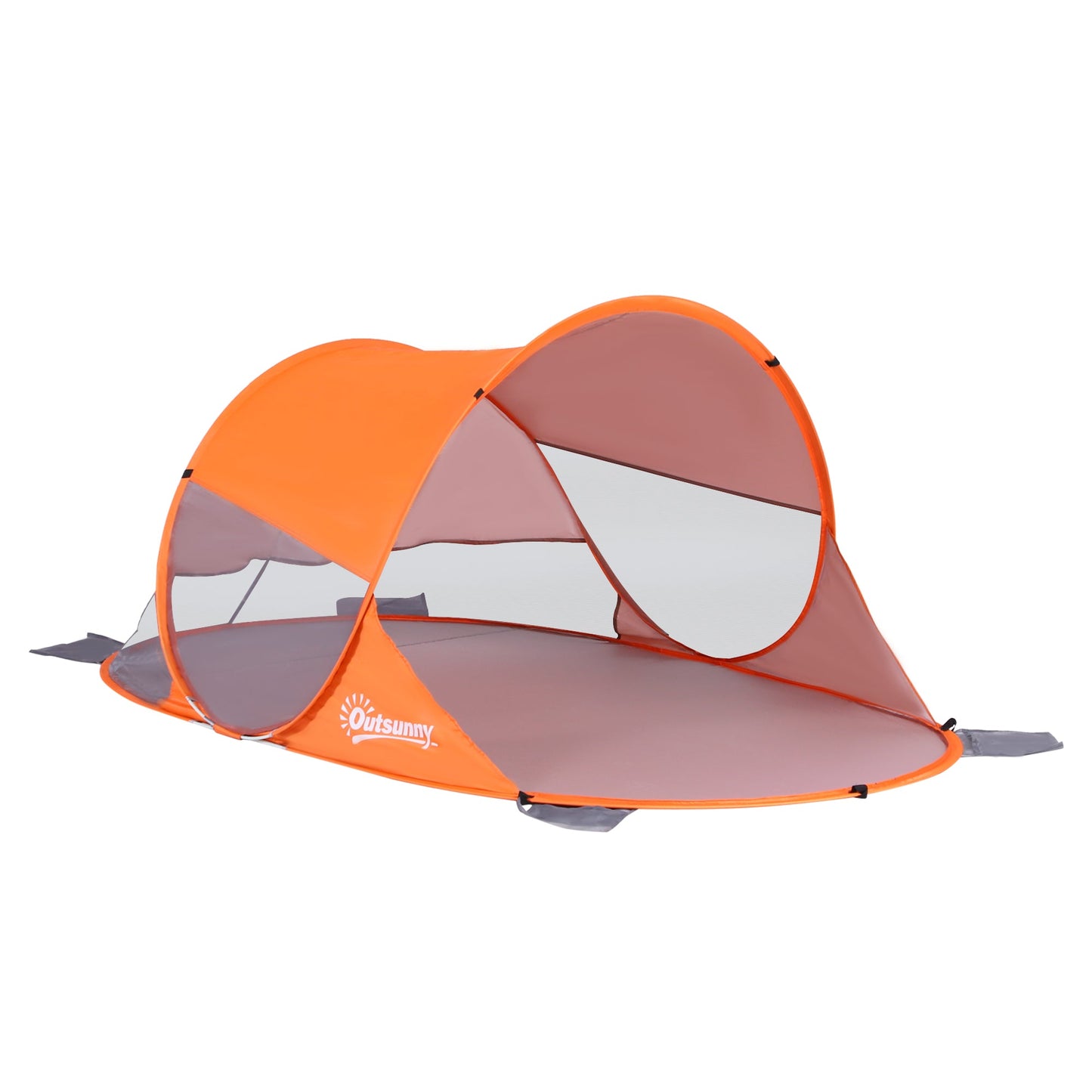 Outsunny 1-2 Person Pop up Beach Tent Hiking UV 30+ Protection Patio Sun Shade Shelter Portable Automatic