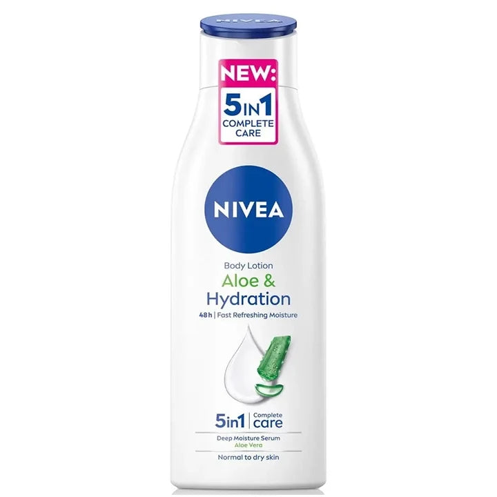Nivea Aloe & Hydration Body Lotion - 48H Soothing Moisture for All Skin Types 400ml/13.53oz