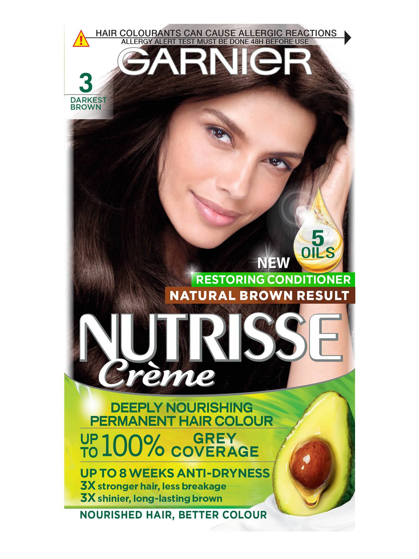 Garnier Nutrisse Permanent Hair Colour: Nourishing & Vibrant Grey Coverage for All Hair Types At-Home Kit