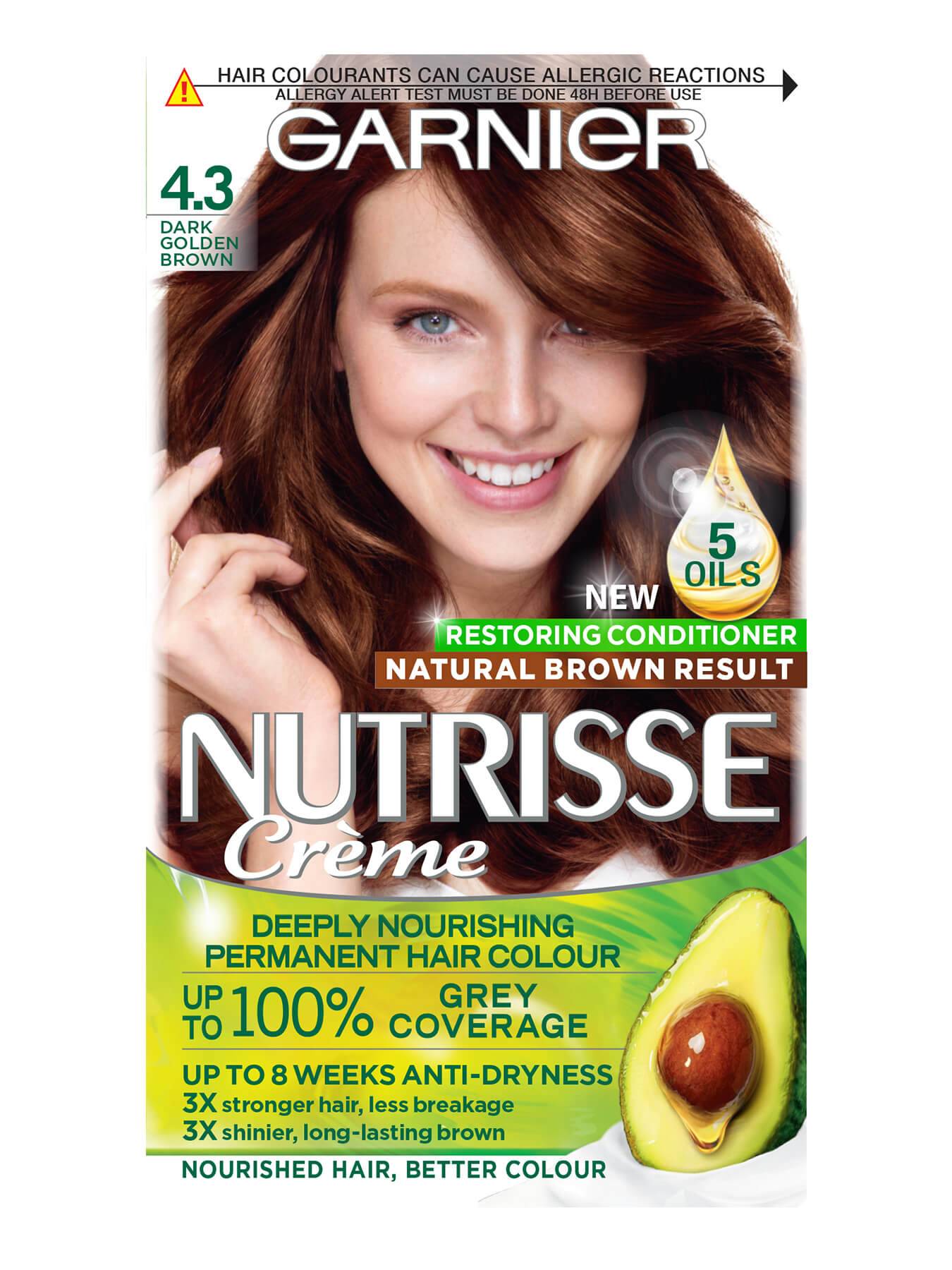 Garnier Nutrisse Permanent Hair Colour: Nourishing & Vibrant Grey Coverage for All Hair Types At-Home Kit