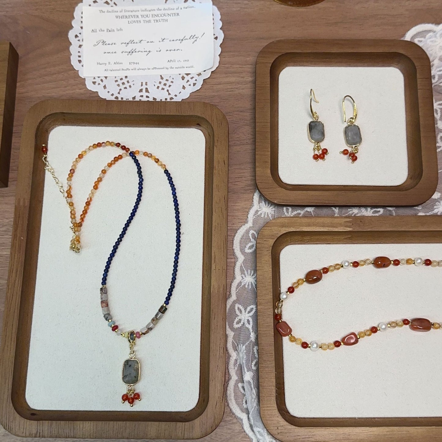 Jekira Lapis Lazuli & Agate Jewelry Set