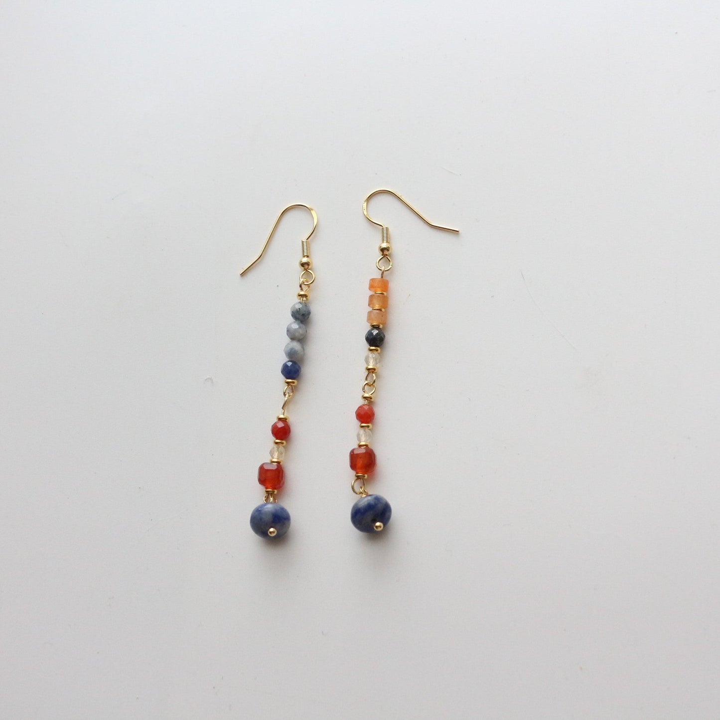 Jekira Lapis Lazuli & Gemstone Jewelry Set – Layered Necklace, Bracelet, Earrings & Rings