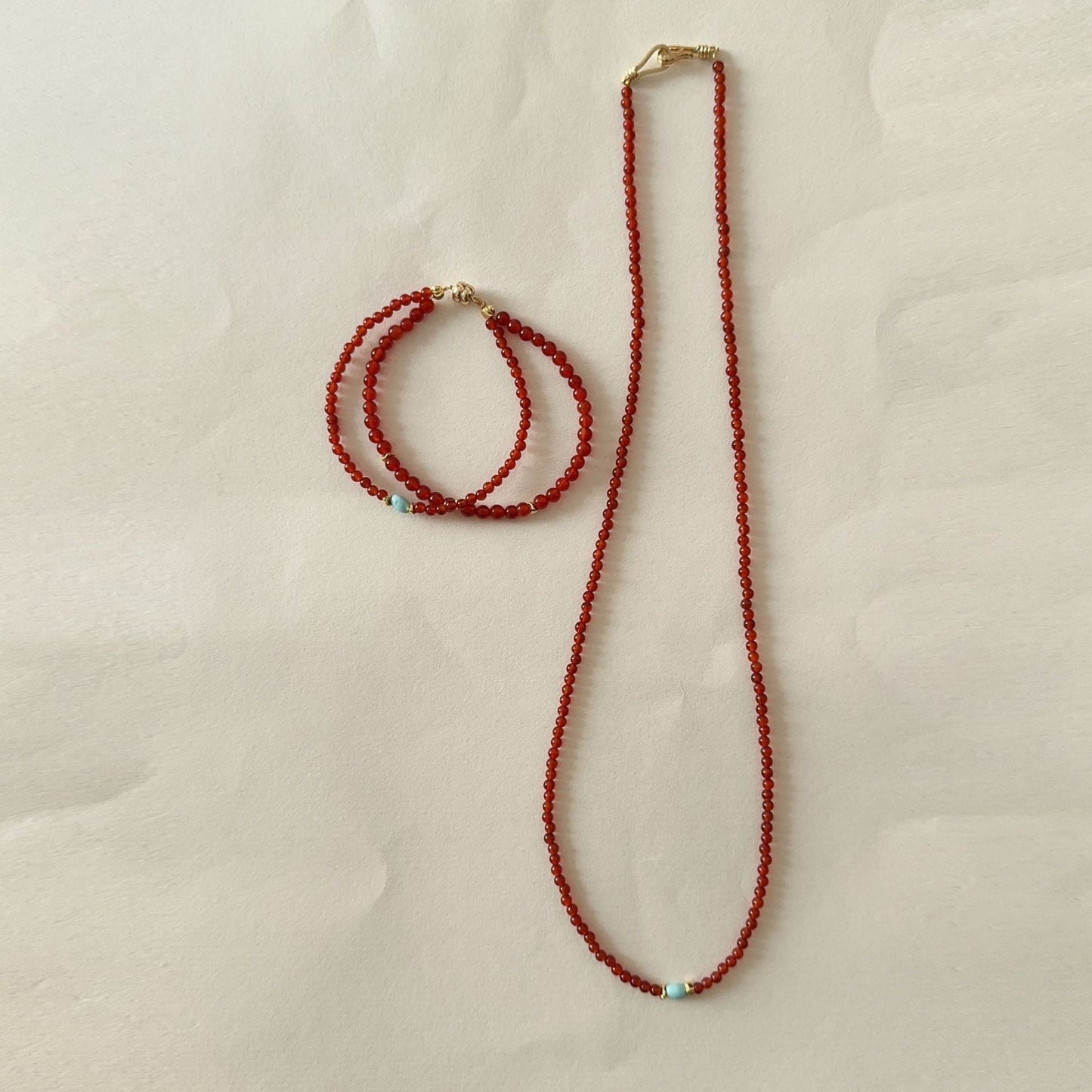 Jekira | Red Agate & Turquoise Jewelry Set