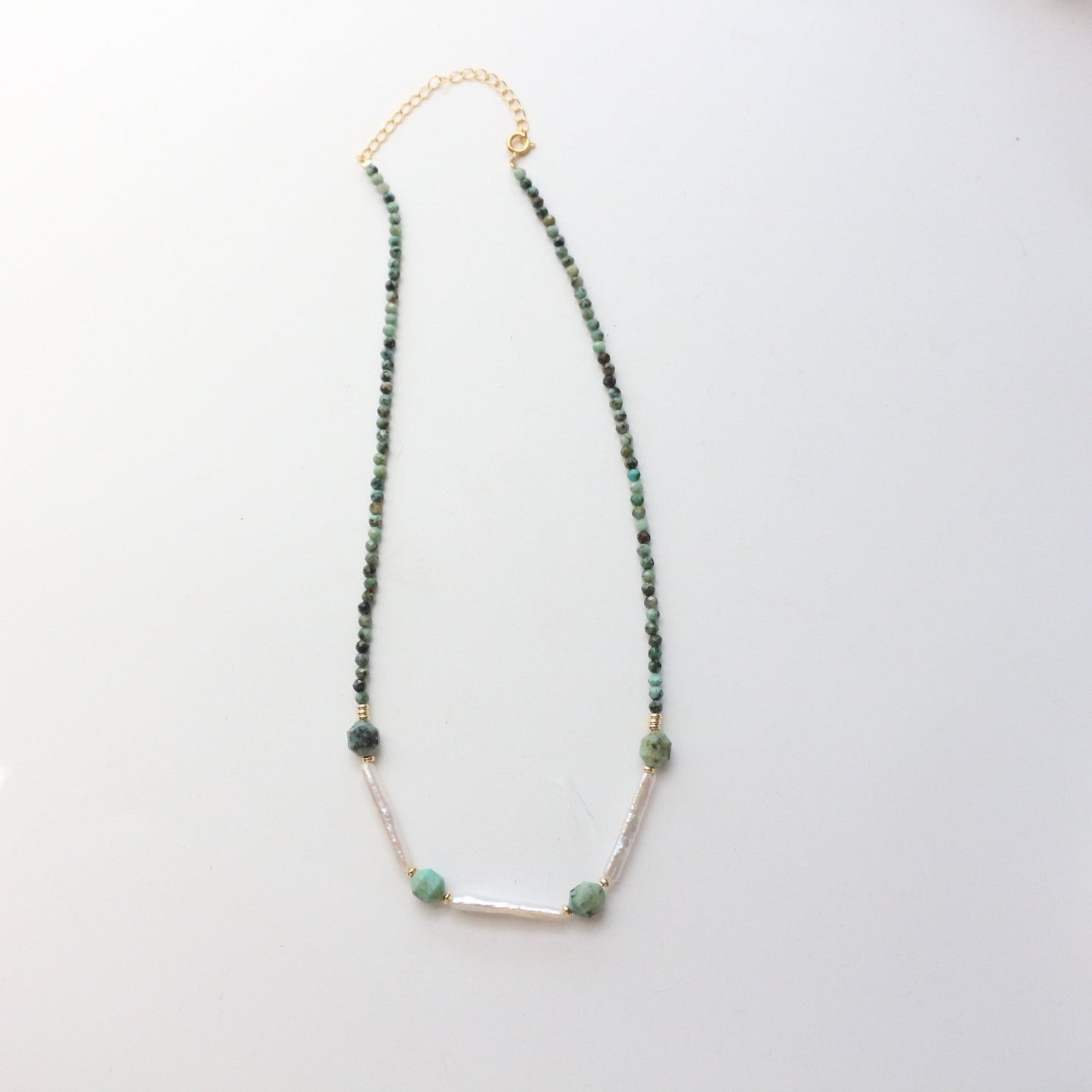 JEKIRA Turquoise & Baroque Pearl Necklace Set