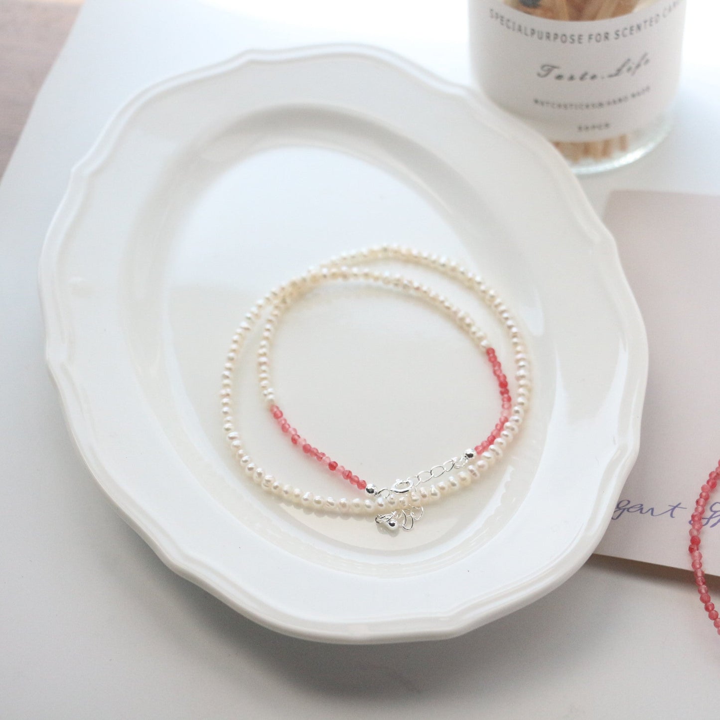 Jekira Baroque Pearl & Pink Gemstone Necklace Duo
