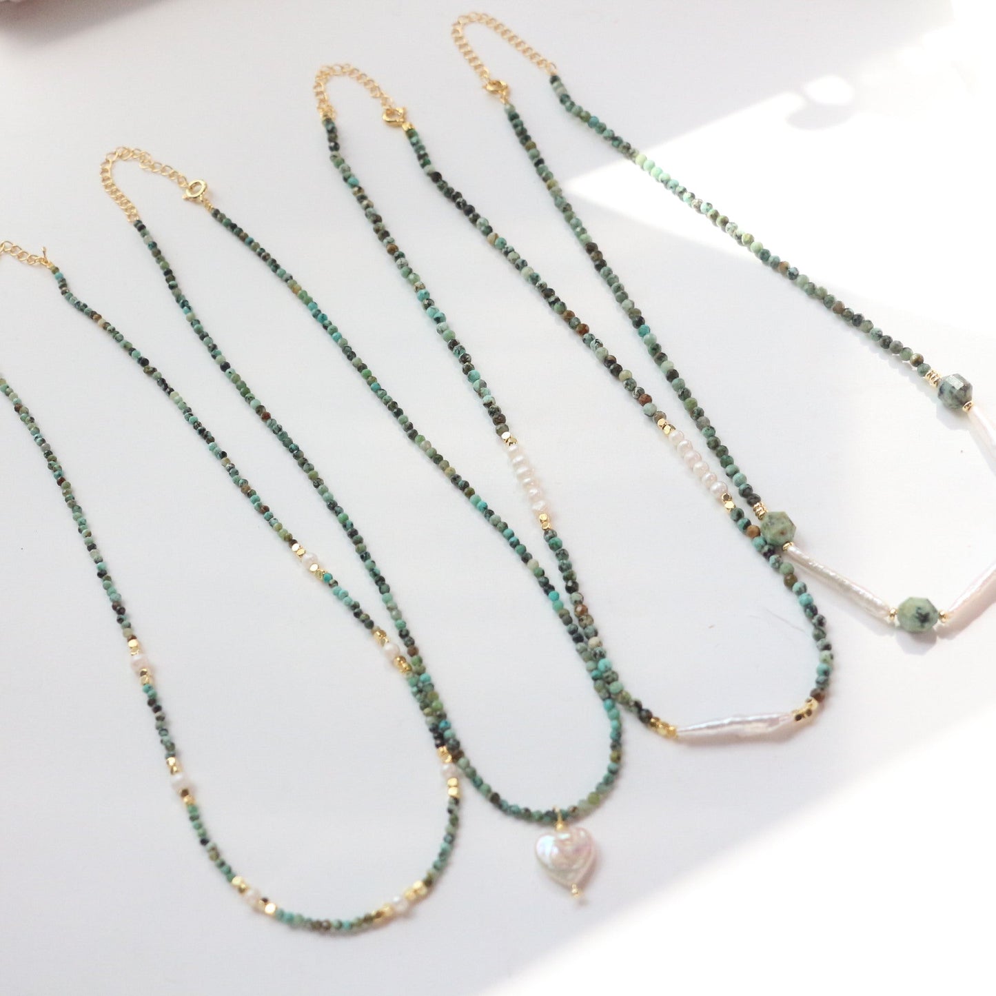JEKIRA Turquoise & Baroque Pearl Necklace Set