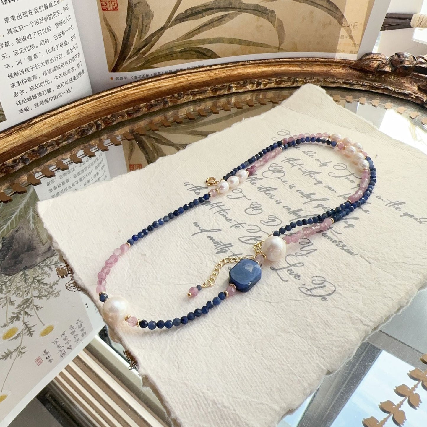 Jekira Kyanite & Rose Quartz Jewelry Set