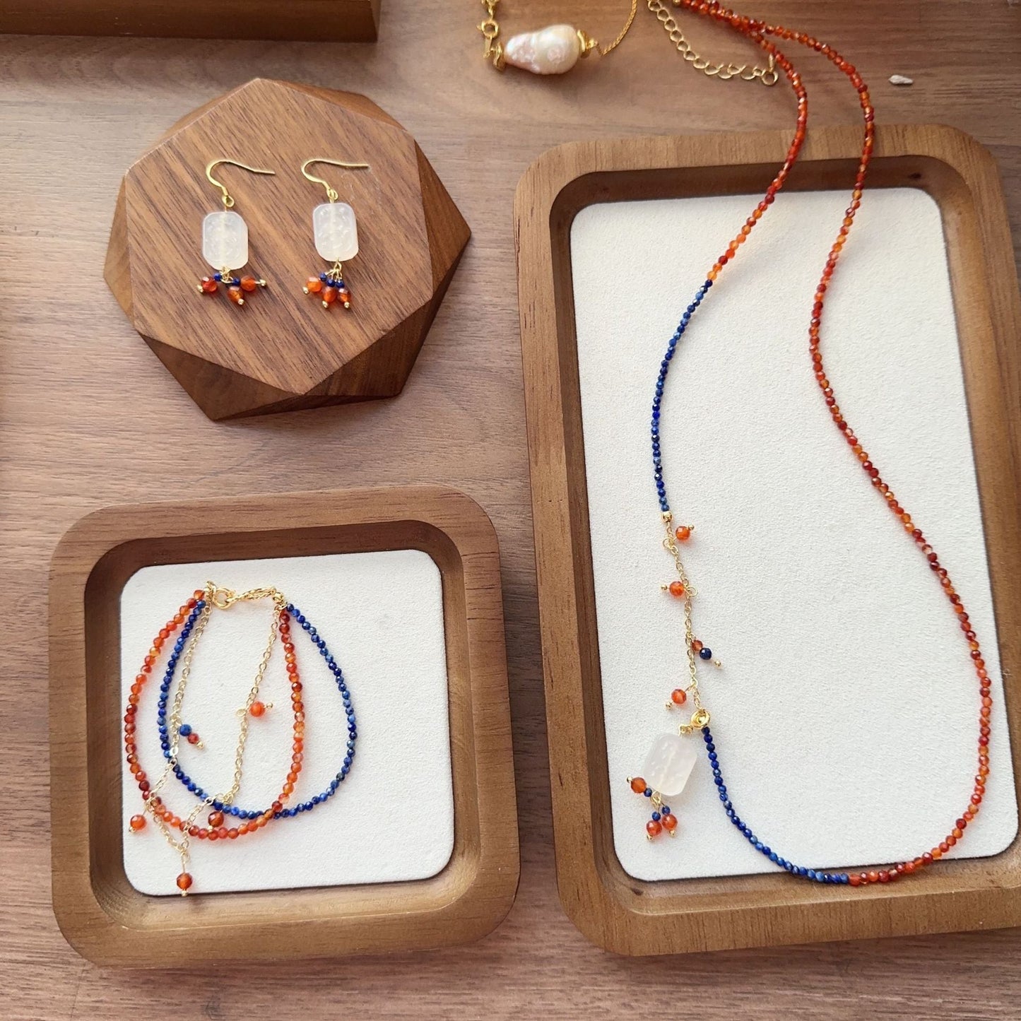 Jekira Lapis Lazuli & Agate Jewelry Set