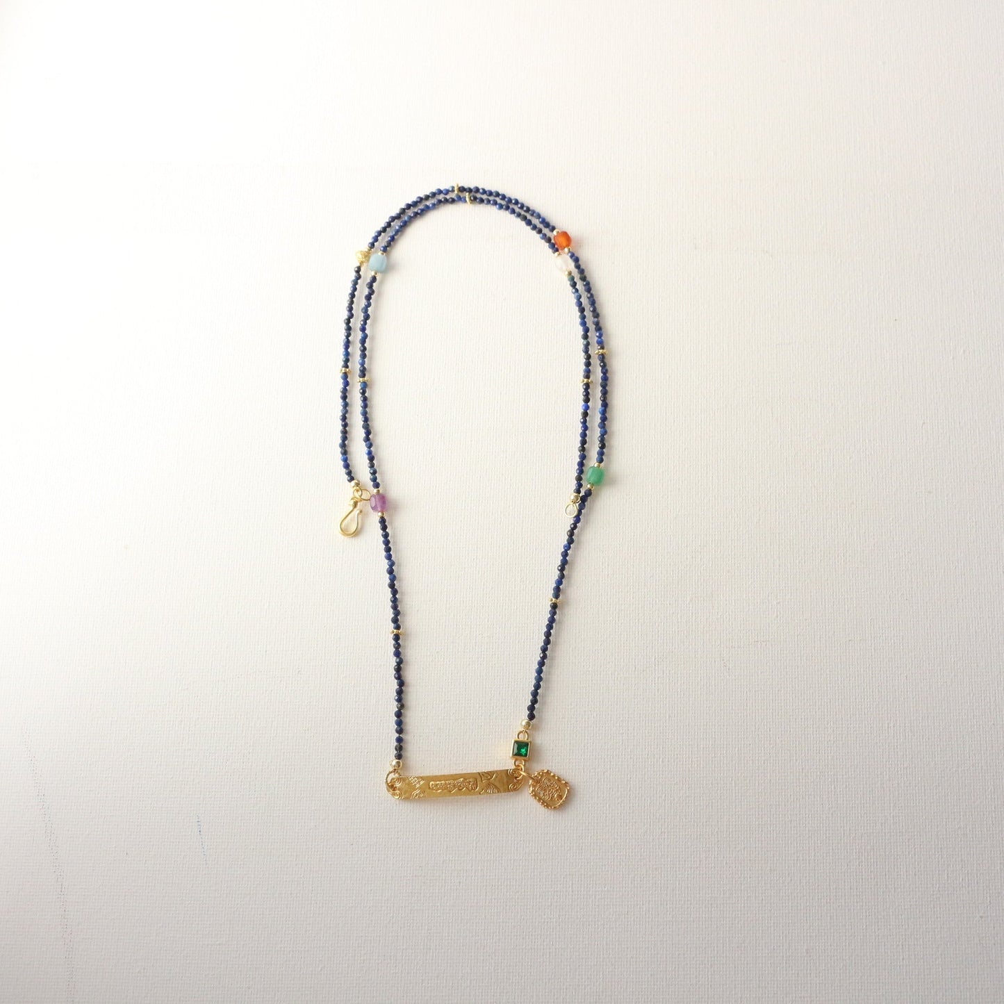 Jekira Ocean Guardian Sand-Gold Pendant Set – Adjustable Necklace & Bracelet