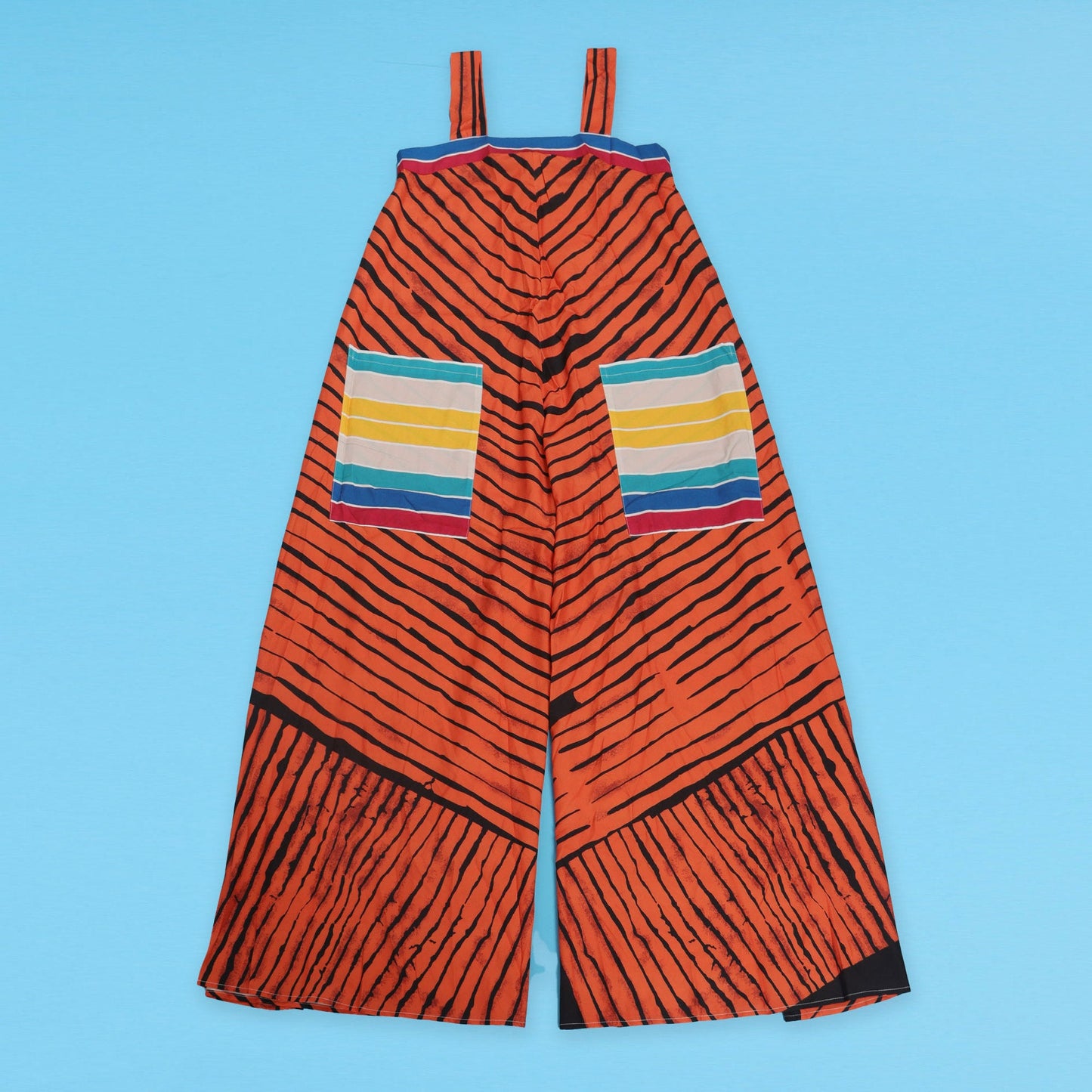 CM.YAYA Women Striped Wide Leg Straight Strap Tank Wide Leg Haren Sleeveless Jumpsuit 2024 Street Playsuit One Piece Suit Romper