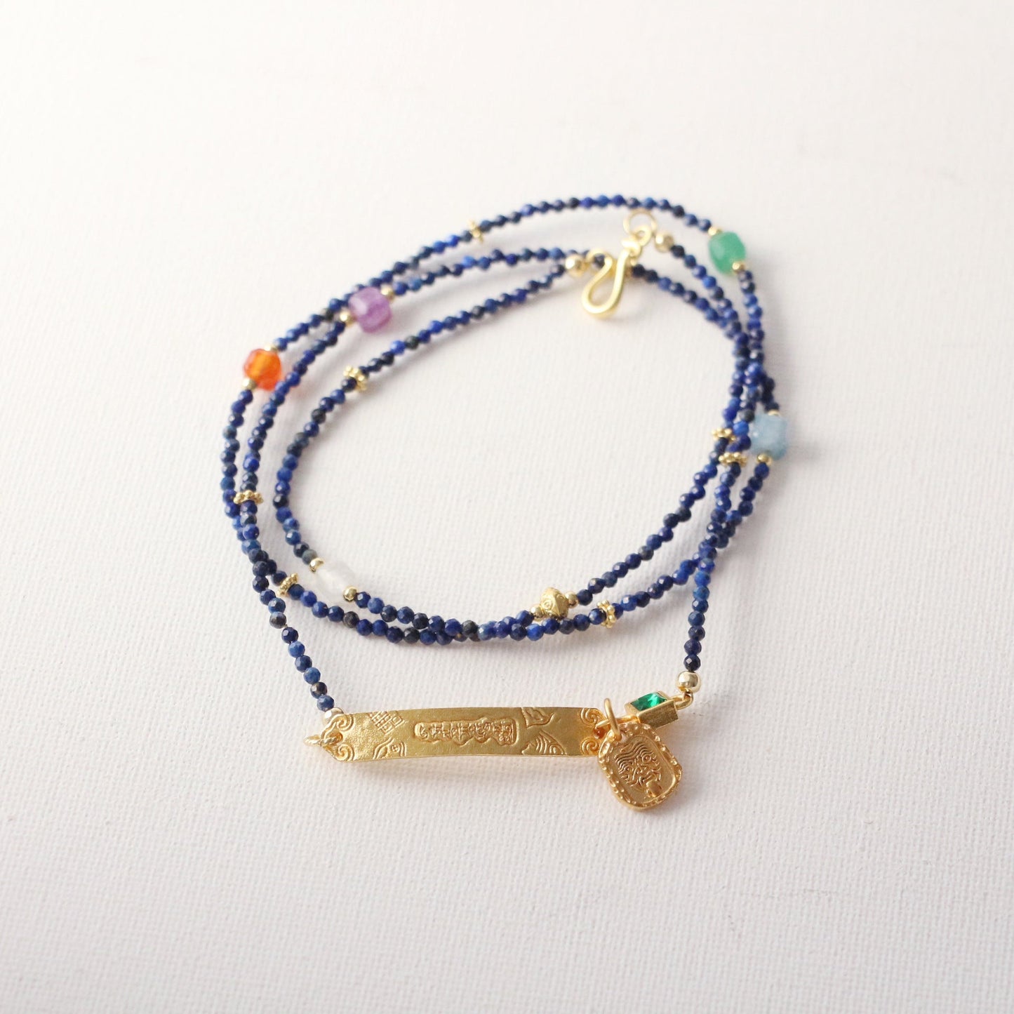 Jekira Ocean Guardian Sand-Gold Pendant Set – Adjustable Necklace & Bracelet