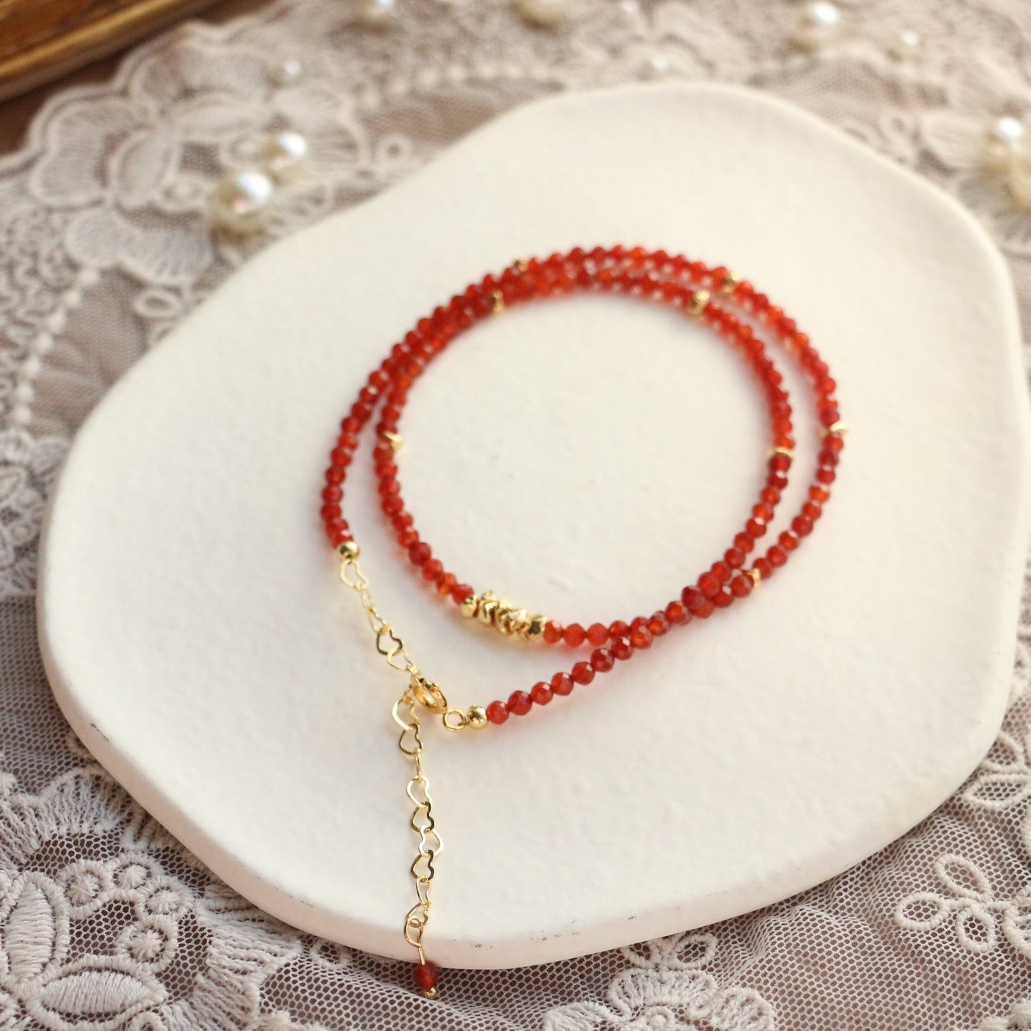 Jekira Vermilion Agate Choker