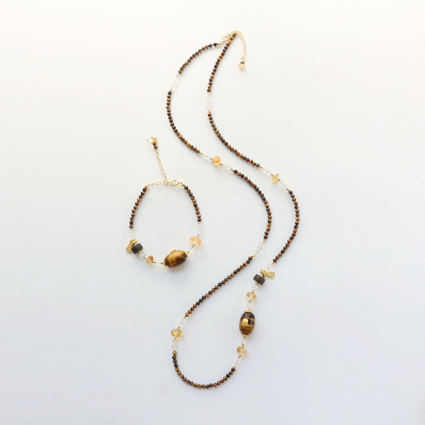 Jekira Mieloid Tiger’s Eye & Citrine Jewelry Set