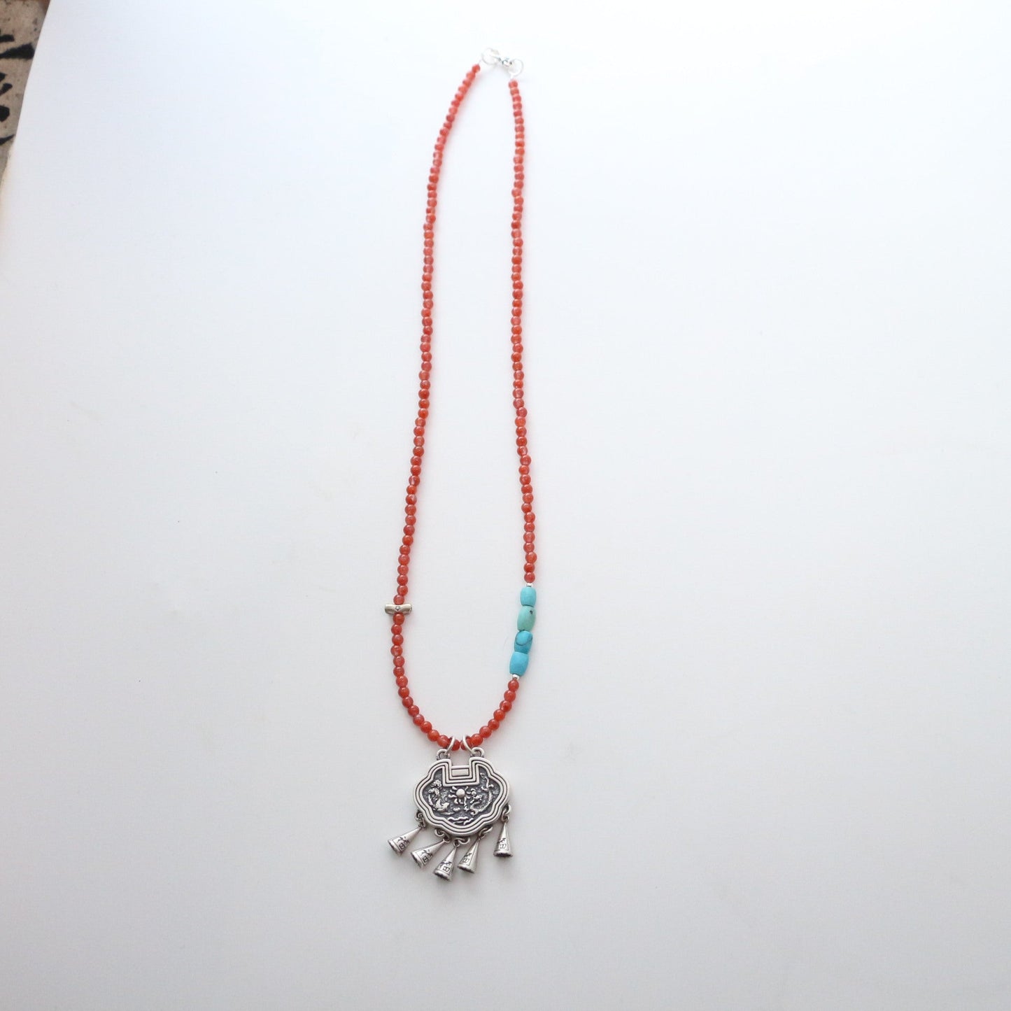 Jekira Nanhong Bead & 999 Pure Silver Necklace Set