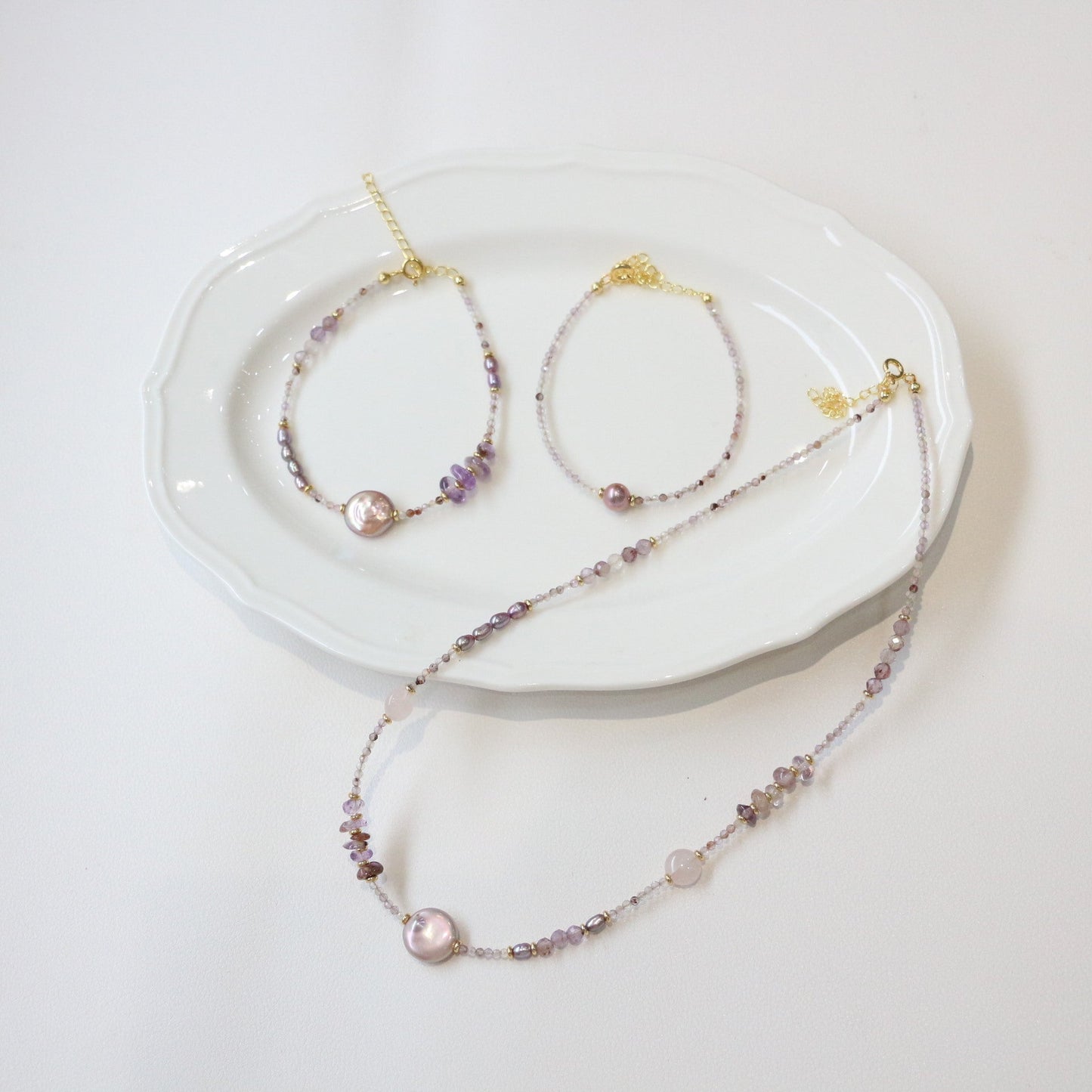 Jekira Baroque Pearl & Amethyst Jewelry Set