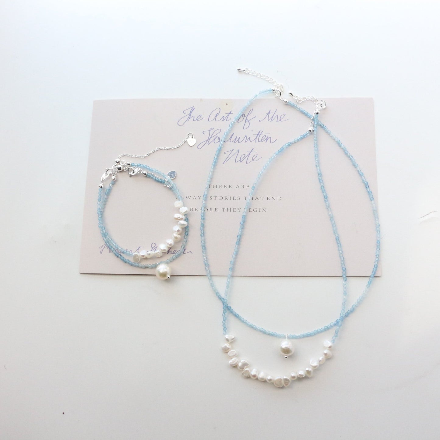 JEKIRA Aquamarine & Baroque Pearl Set