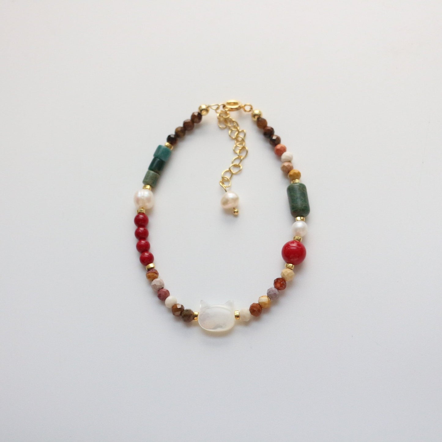 Jekira Painterly Gemstone Necklace & Bracelet Set