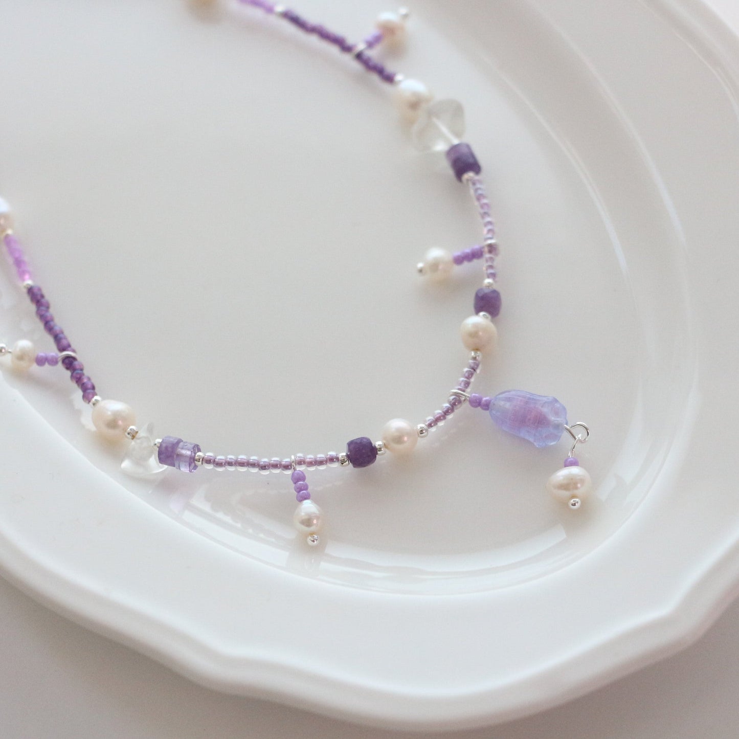 Jekira Amethyst Blossom Pendant Necklace