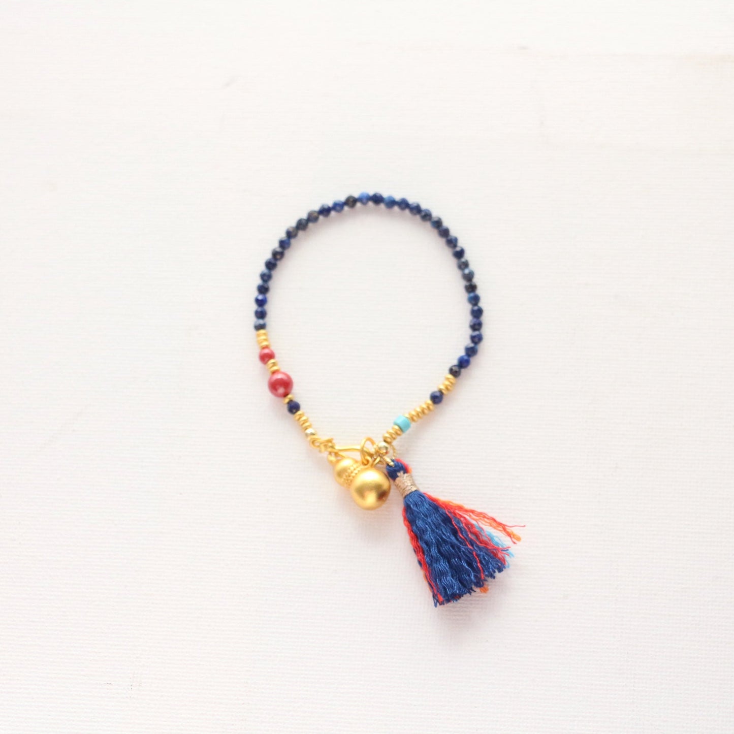 Jekira Lapis Lazuli & Imperial Sand Gourd Tassel Necklace and Bracelet Set