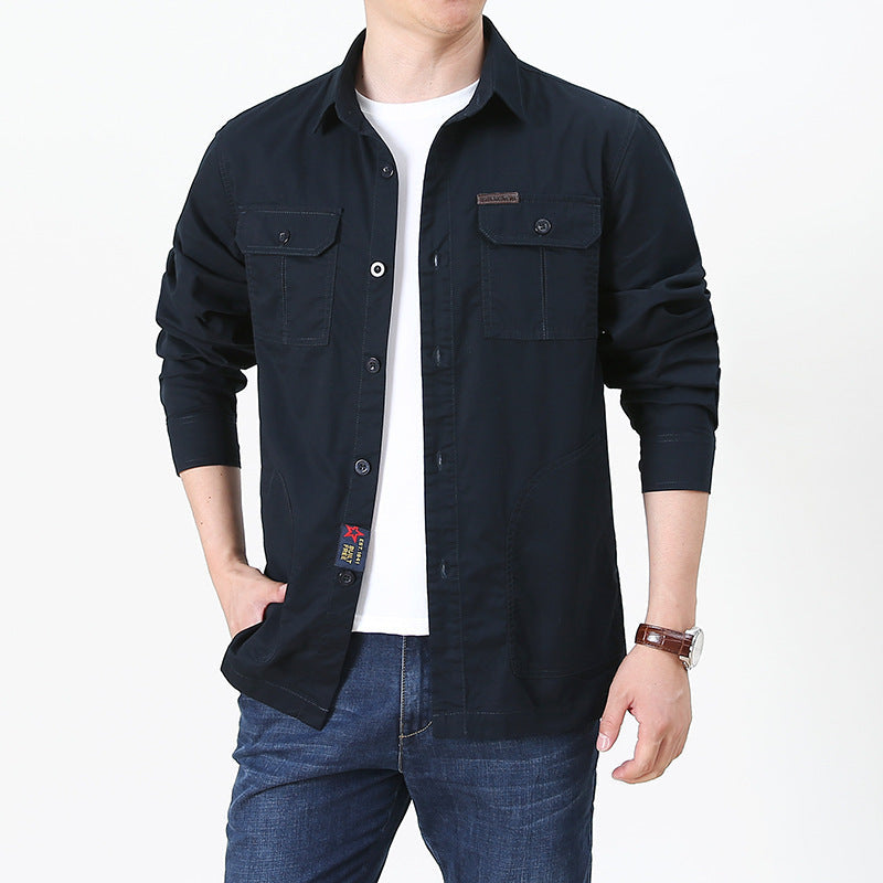 Men’s Lightweight Long Sleeve Shirt – Casual, Breathable, Plus Size (All Seasons)