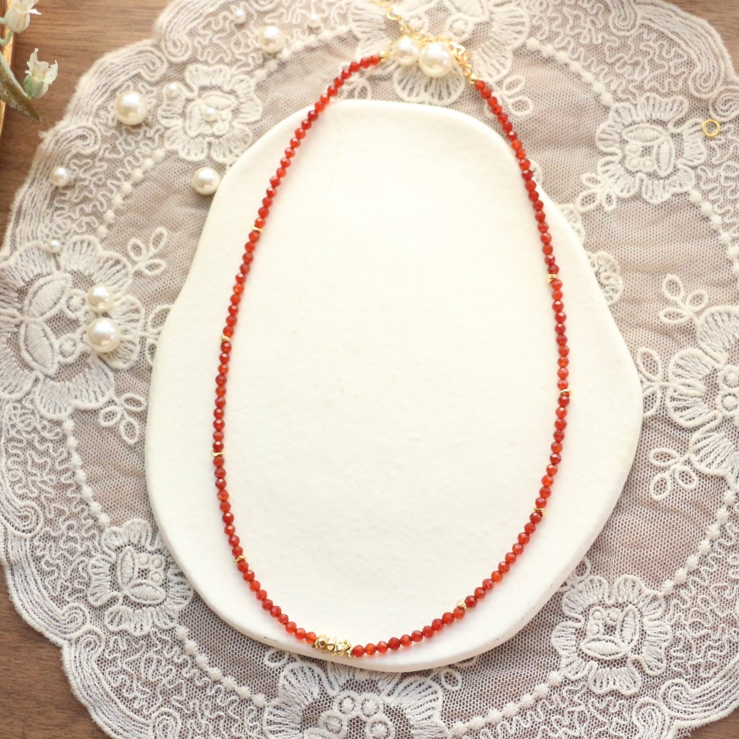 Jekira Vermilion Agate Choker