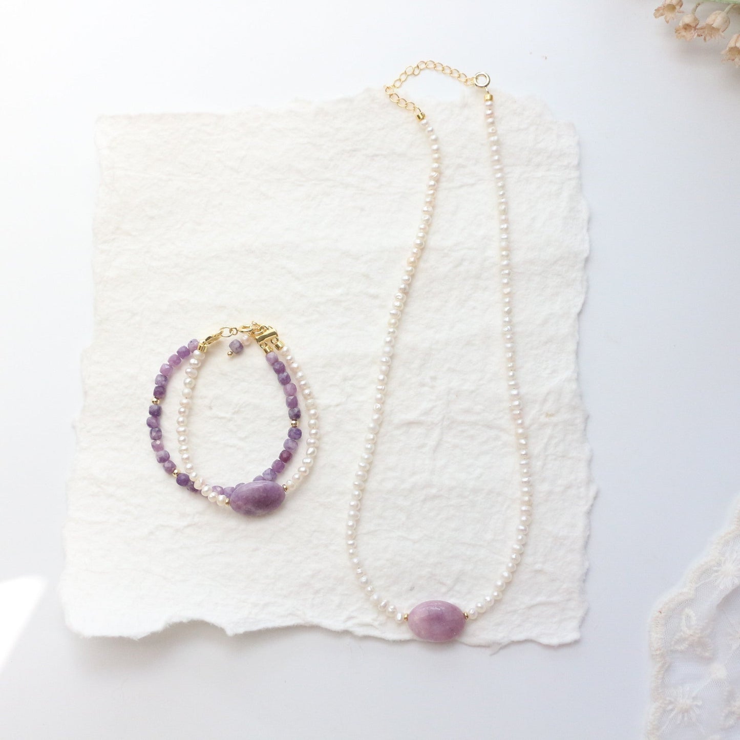 Jekira Amethyst & Baroque Pearl Jewelry Set