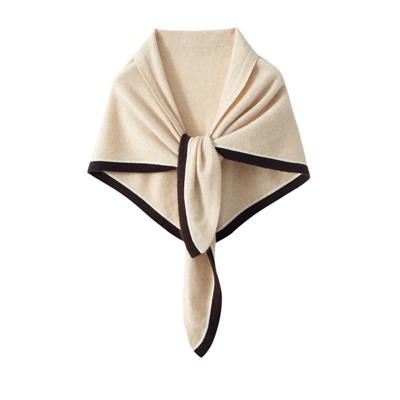 Luxury Knitted Triangular Cashmere Shawl | Premium Binder Wrap - Neomodest