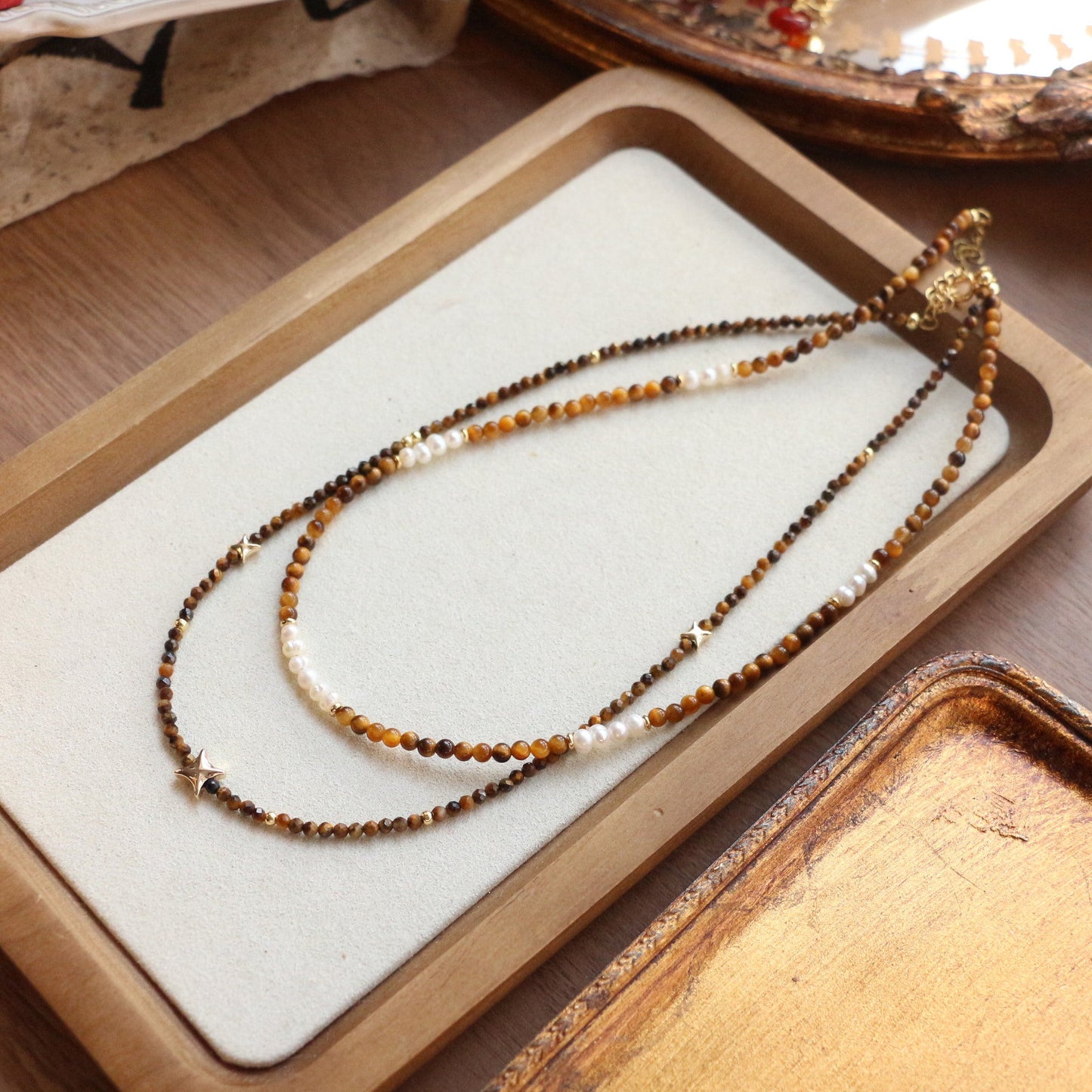 JEKIRA Summer New Ultra-Thin Tiger Eye Necklace – 39+6cm